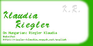 klaudia riegler business card